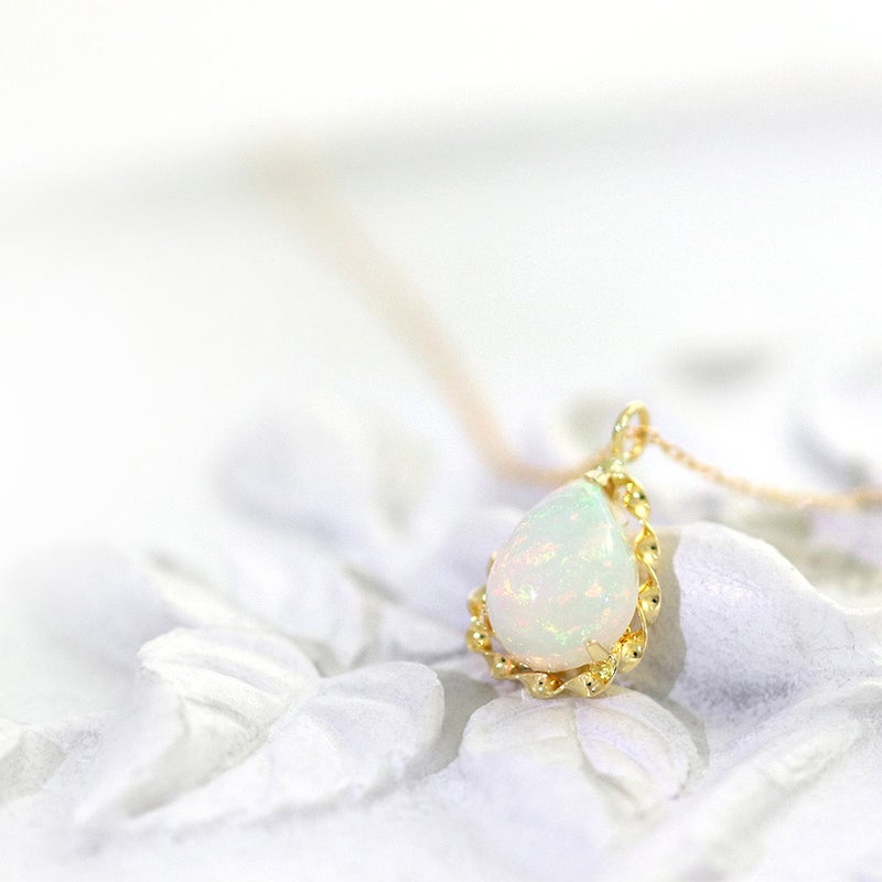 K18YG オパールネックレス 10月誕生石_02