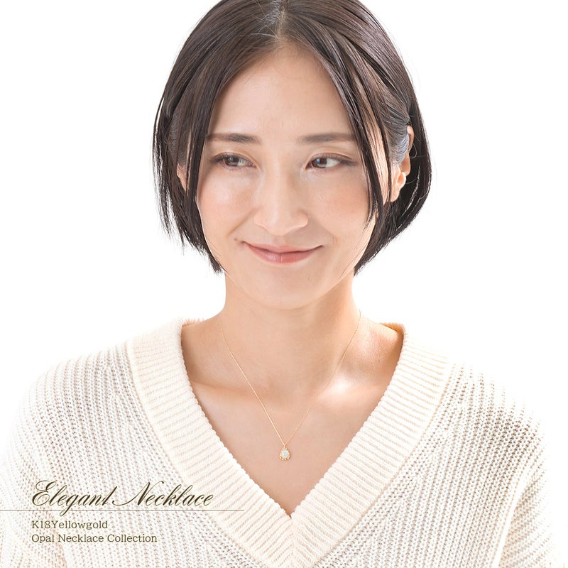 K18YG オパールネックレス 10月誕生石_10