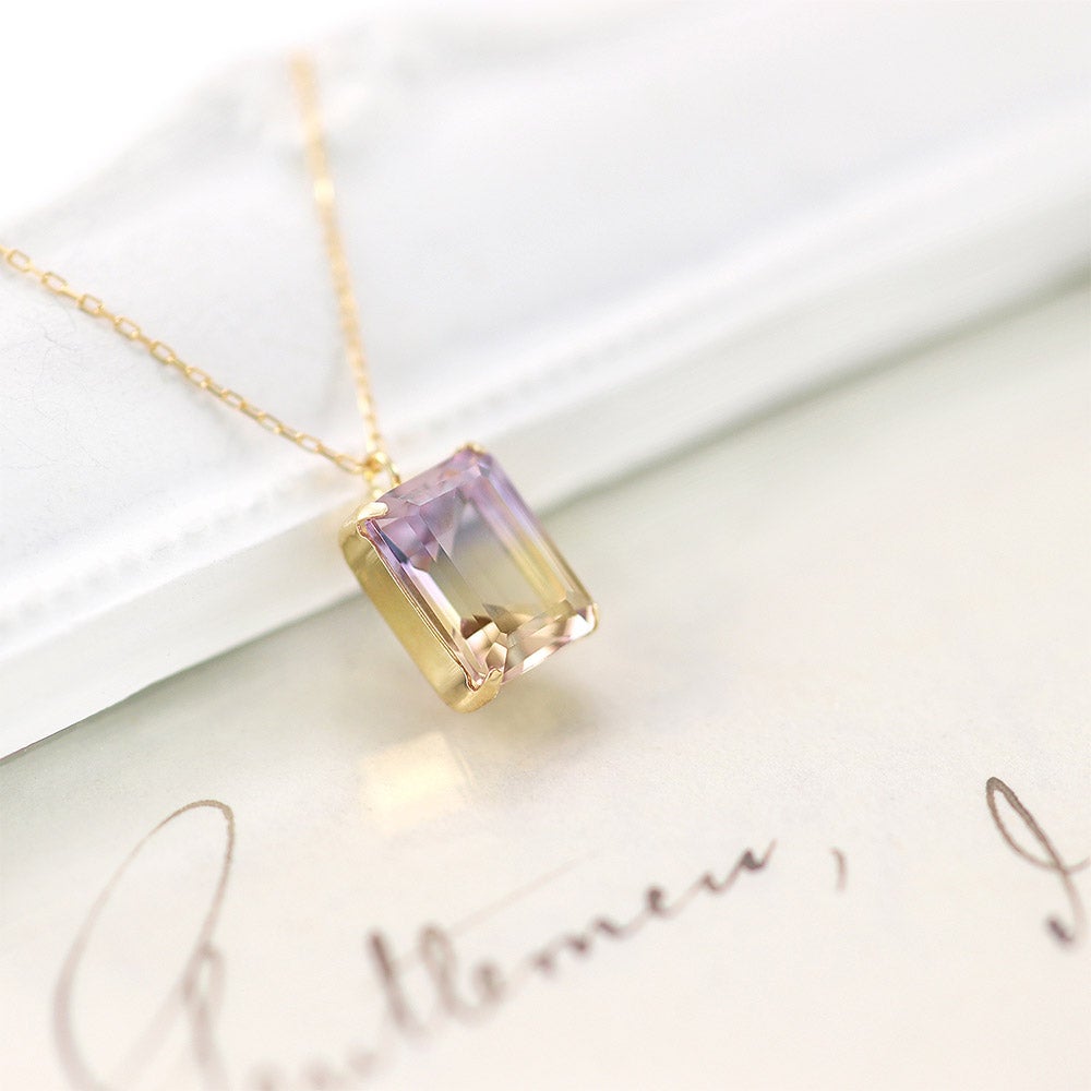 K18YG アメトリン ネックレス_11