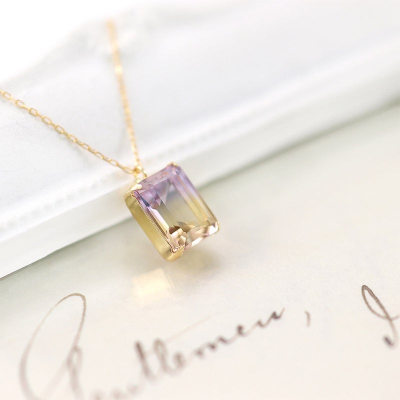 K18YG アメトリン ネックレス_11