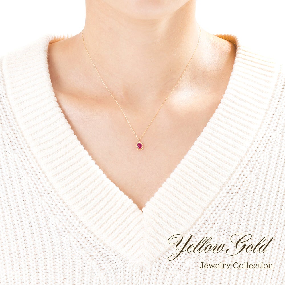 K18YG ルビー ネックレス_05