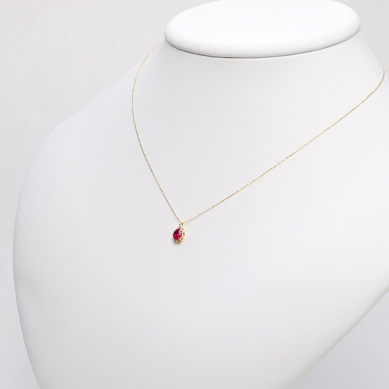 K18YG ルビー ネックレス_09
