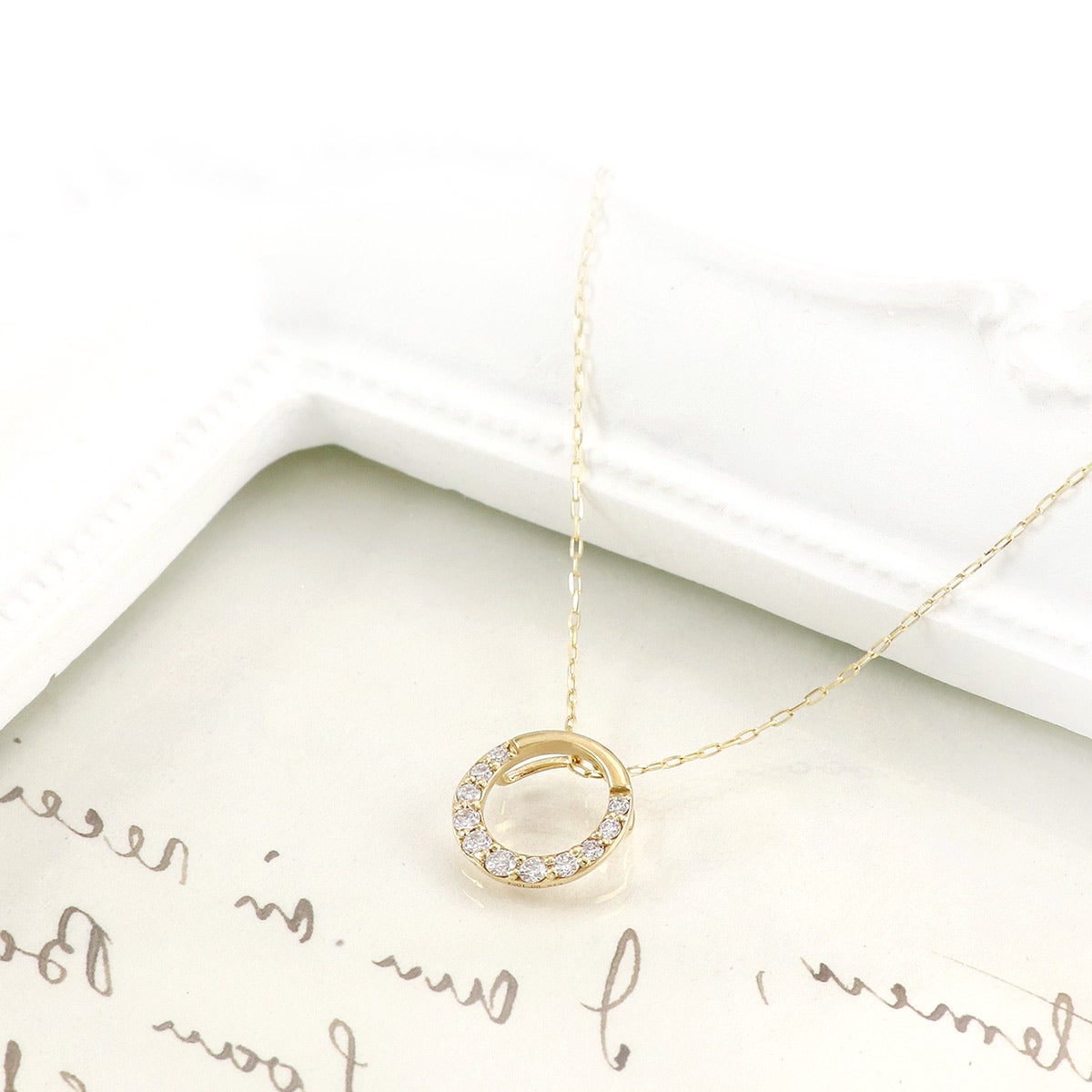 K18YG ダイヤモンド サークルネックレス_03