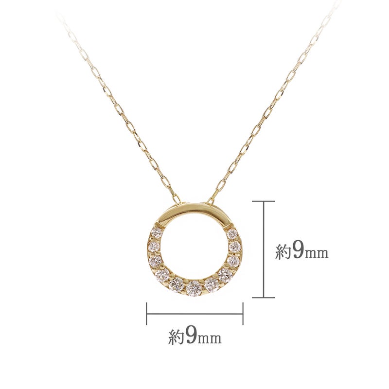 K18YG ダイヤモンド サークルネックレス_05