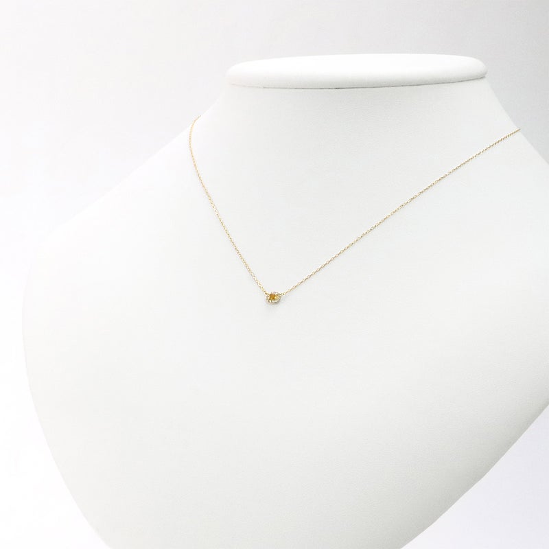 K18YG ダイヤモンド＆シトリン ネックレス 11月の誕生石_13