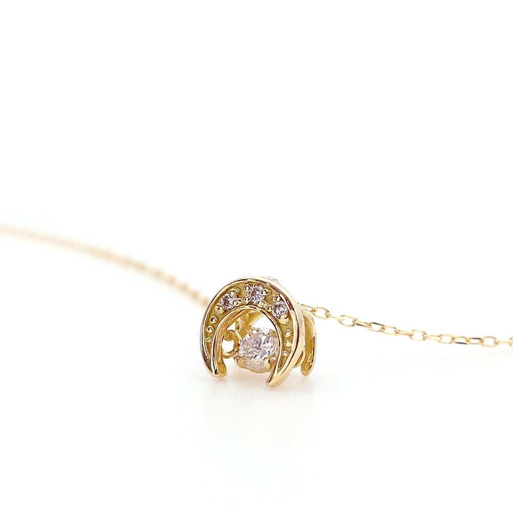 K18YG 三日月 ダンシングストーン ダイヤモンドネックレス_05