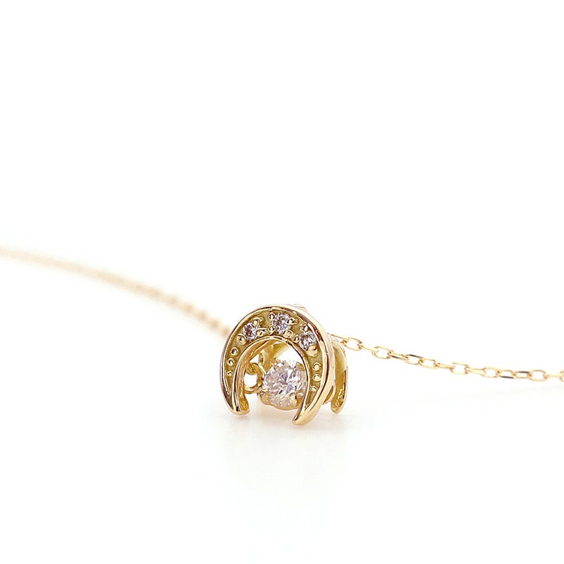 K18YG 三日月 ダンシングストーン ダイヤモンドネックレス_05