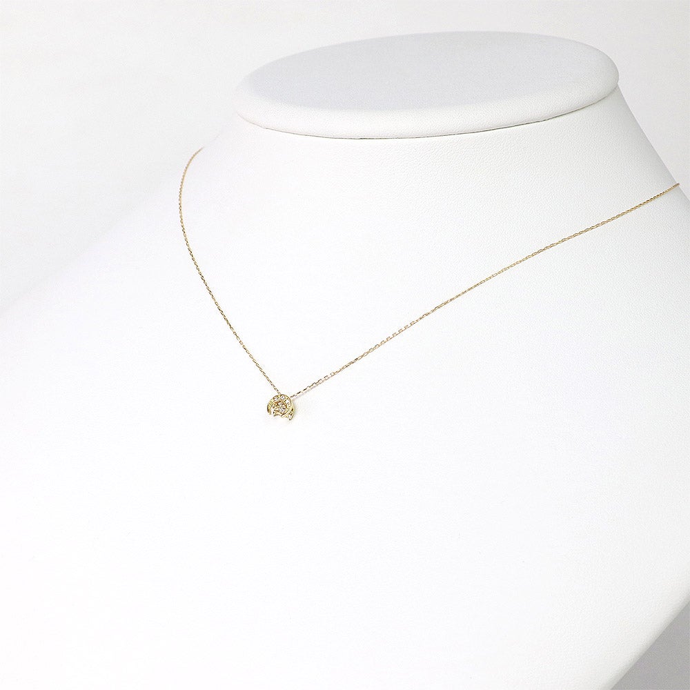 K18YG 三日月 ダンシングストーン ダイヤモンドネックレス_12