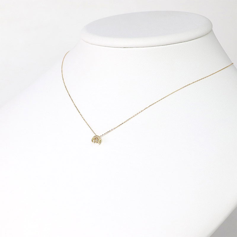 K18YG 三日月 ダンシングストーン ダイヤモンドネックレス_12