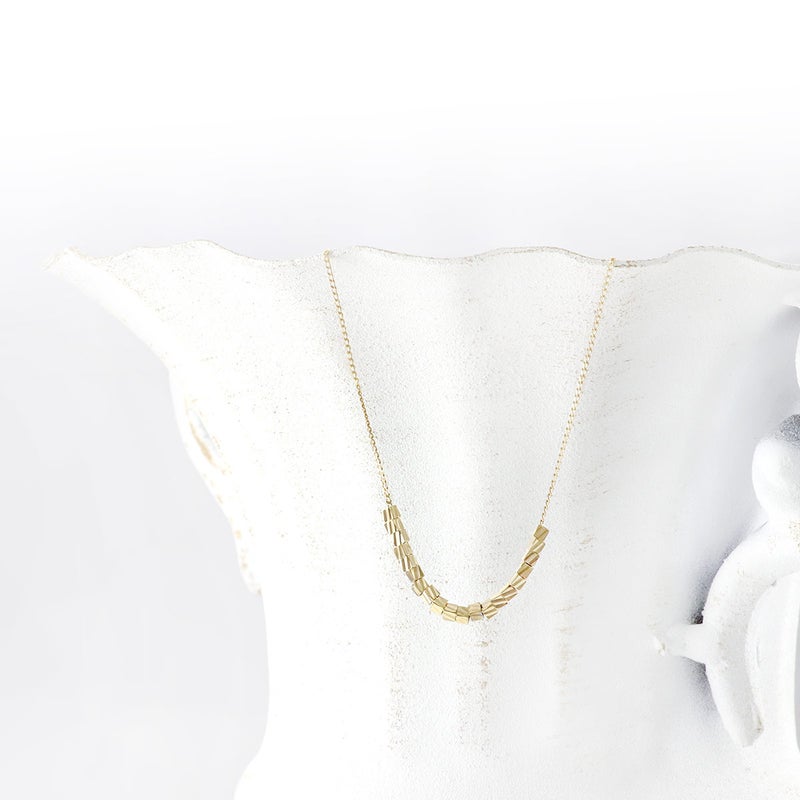 K18YG キューブモチーフ ネックレス_03