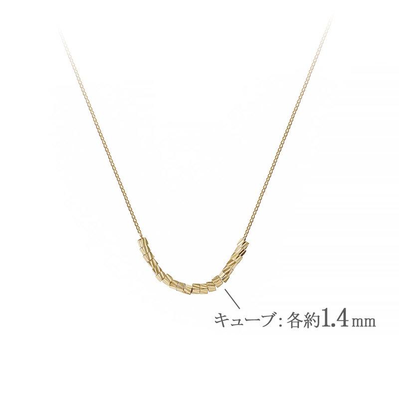 K18YG キューブモチーフ ネックレス_05