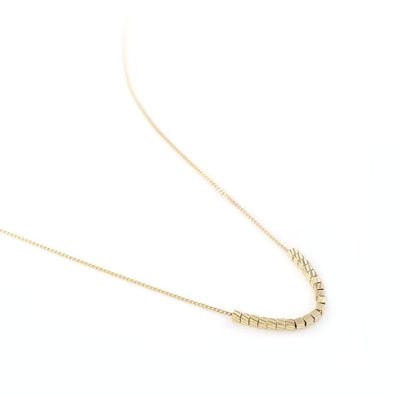 K18YG キューブモチーフ ネックレス_10