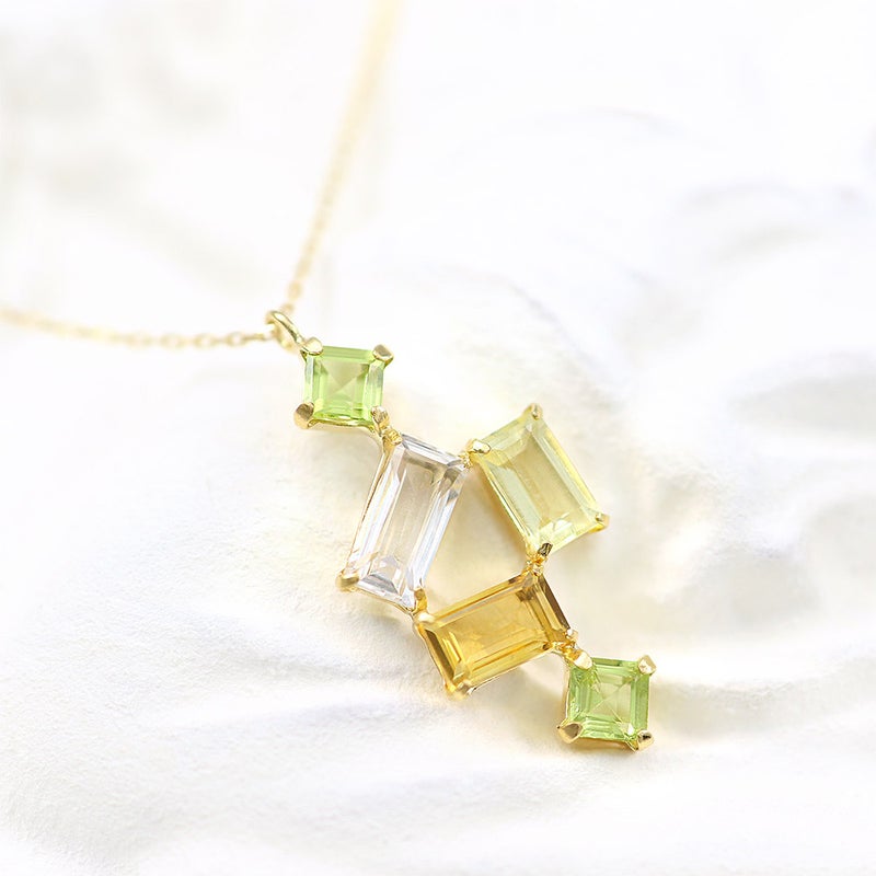 K18YG マルチストーン ネックレス_02