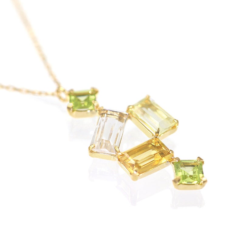 K18YG マルチストーン ネックレス_12