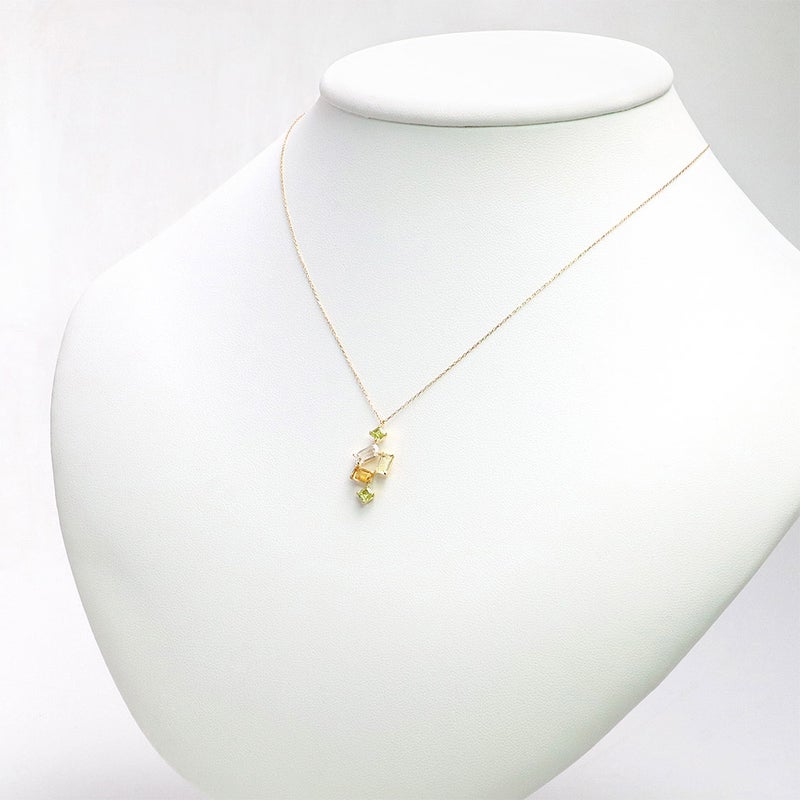 K18YG マルチストーン ネックレス_13