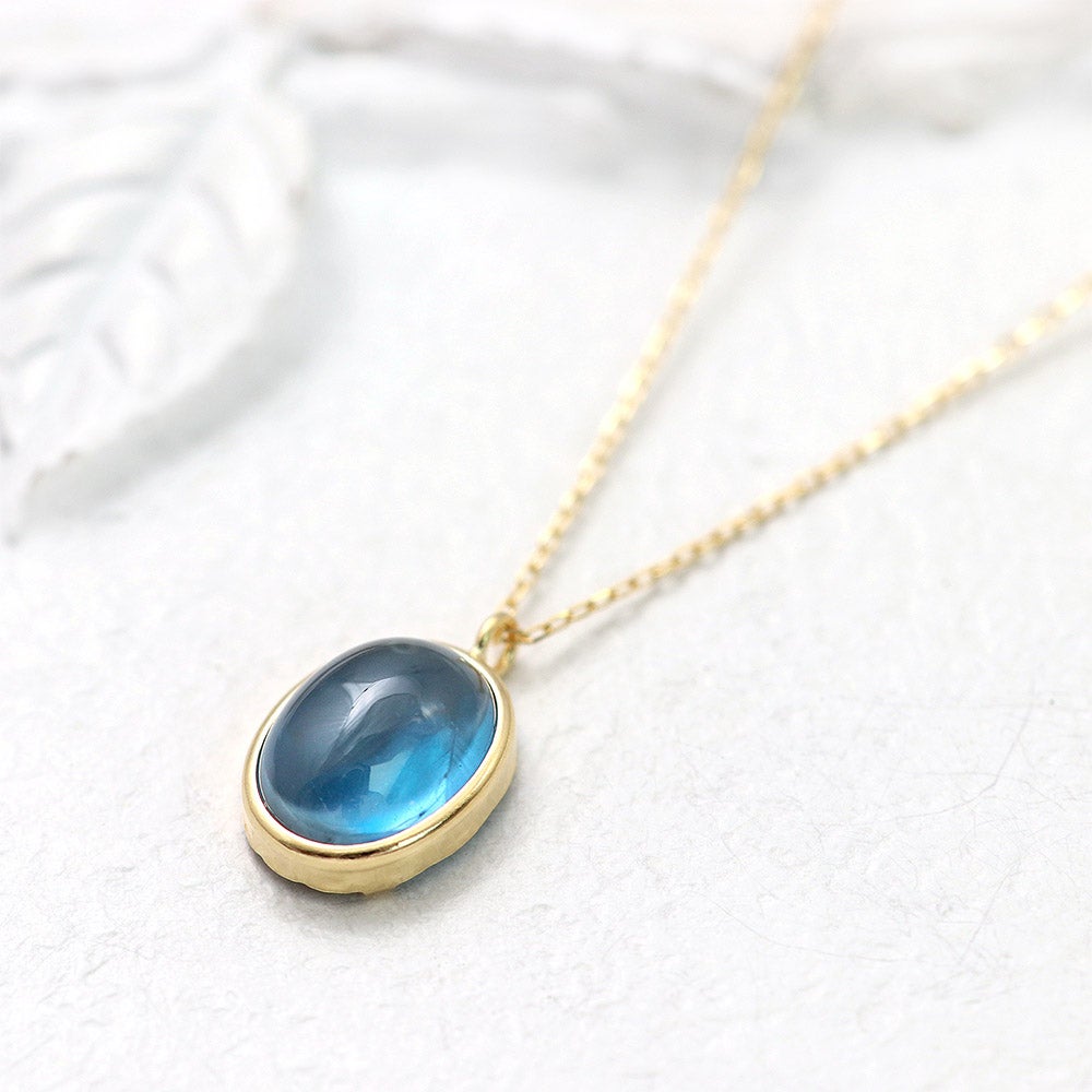 K18YG ロンドンブルートパーズ ネックレス 11月の誕生石 | Jewelry