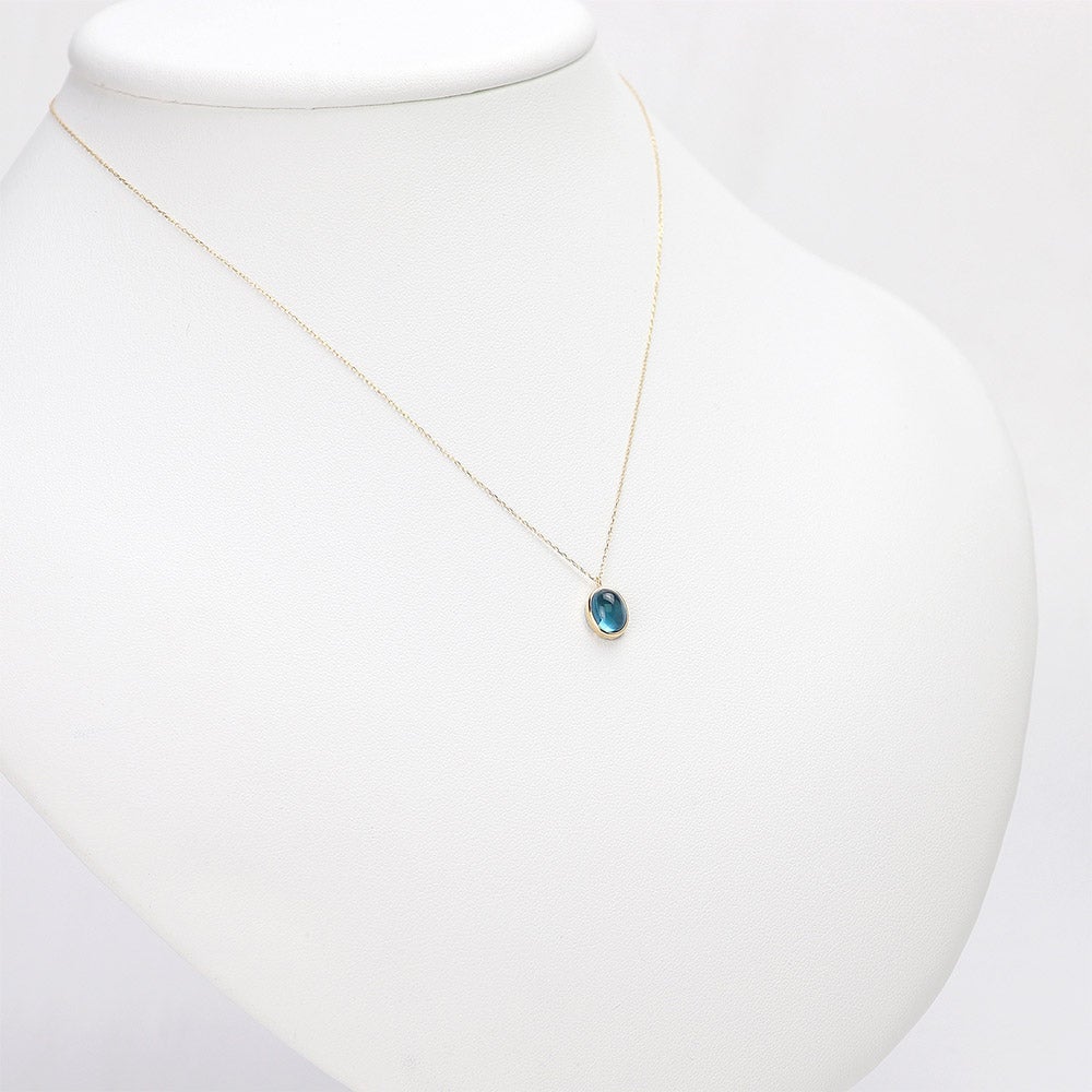 K18YG ロンドンブルートパーズ ネックレス 11月の誕生石_04