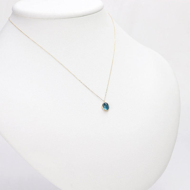 K18YG ロンドンブルートパーズ ネックレス 11月の誕生石_04