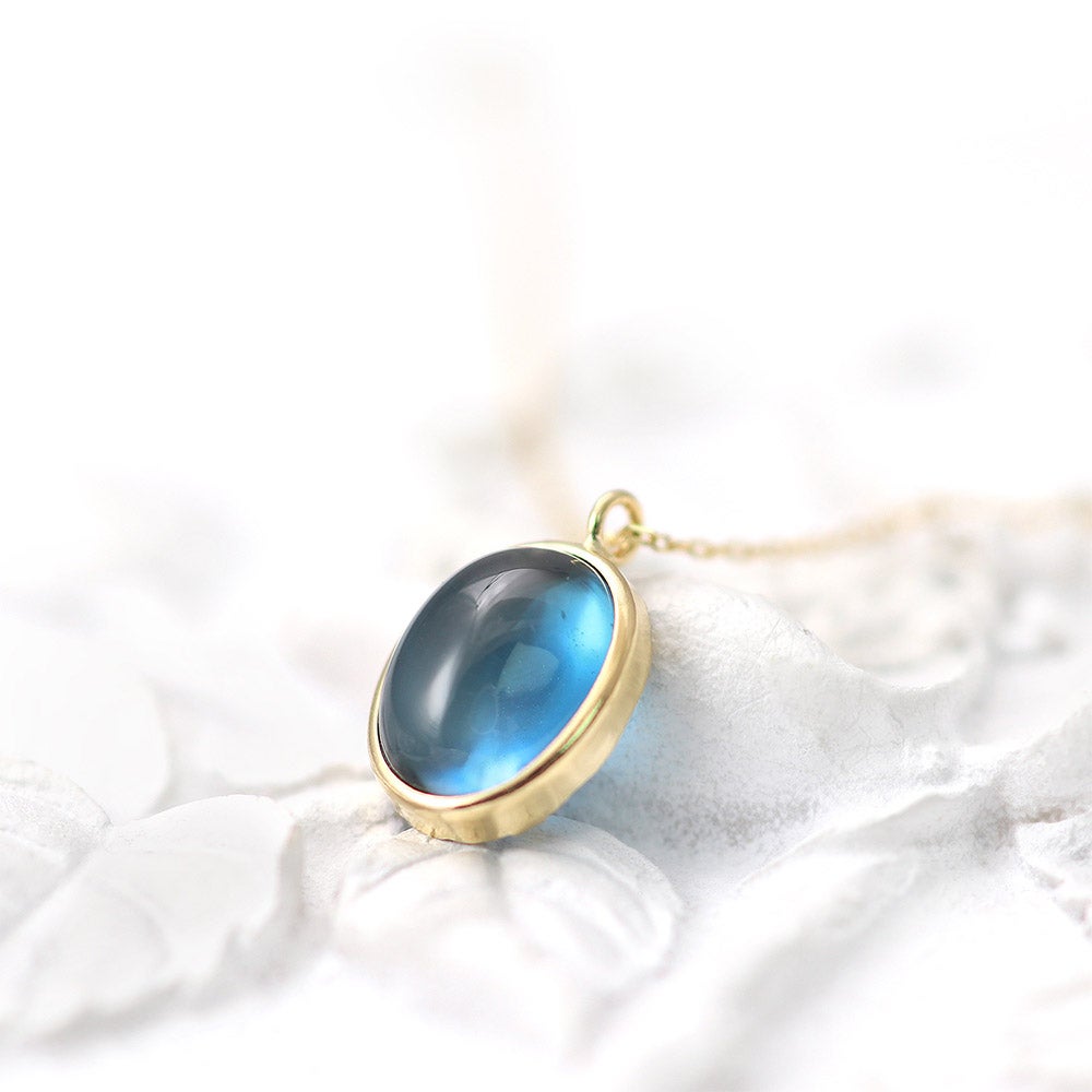 K18YG ロンドンブルートパーズ ネックレス 11月の誕生石_09