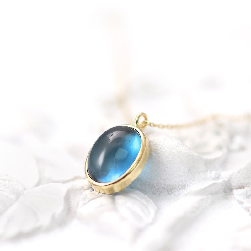 K18YG ロンドンブルートパーズ ネックレス 11月の誕生石_09