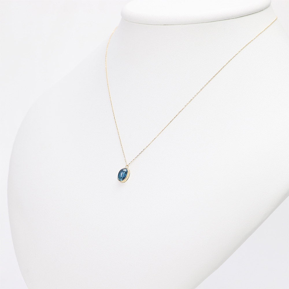 K18YG ロンドンブルートパーズ ネックレス 11月の誕生石_12