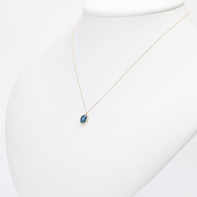 K18YG ロンドンブルートパーズ ネックレス 11月の誕生石_12