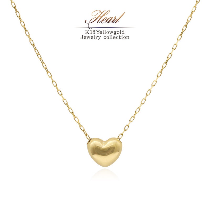 K18YG プチハート ネックレス_01