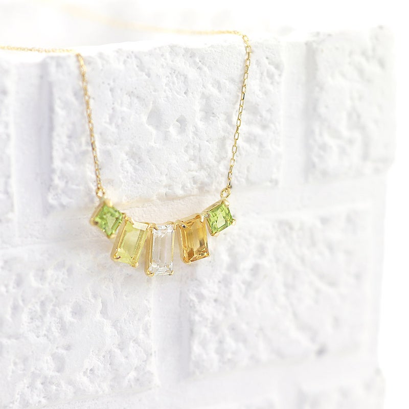 K18YG マルチストーン ネックレス_10