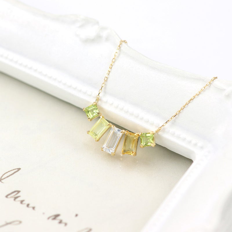 K18YG マルチストーン ネックレス_12