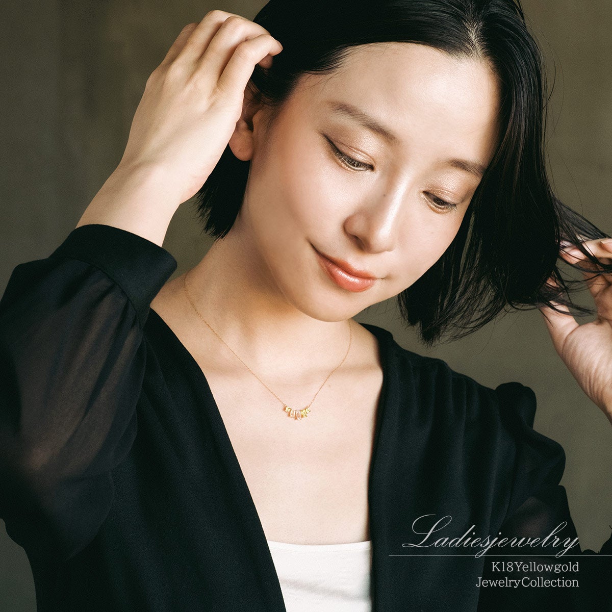 K18YG マルチストーン ネックレス_14