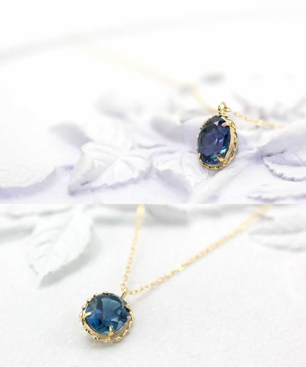 K18YG ロンドンブルートパーズ ネックレス 11月誕生石_03