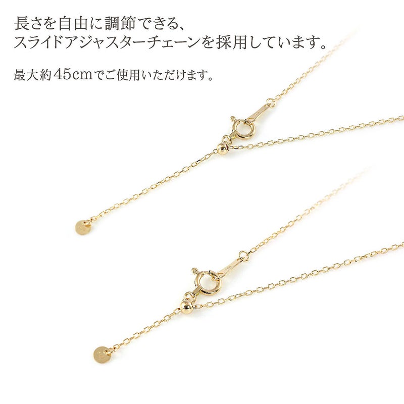 K18 心葉 ダイヤモンド 0.1ct 葵×ひし形ネックレス_10