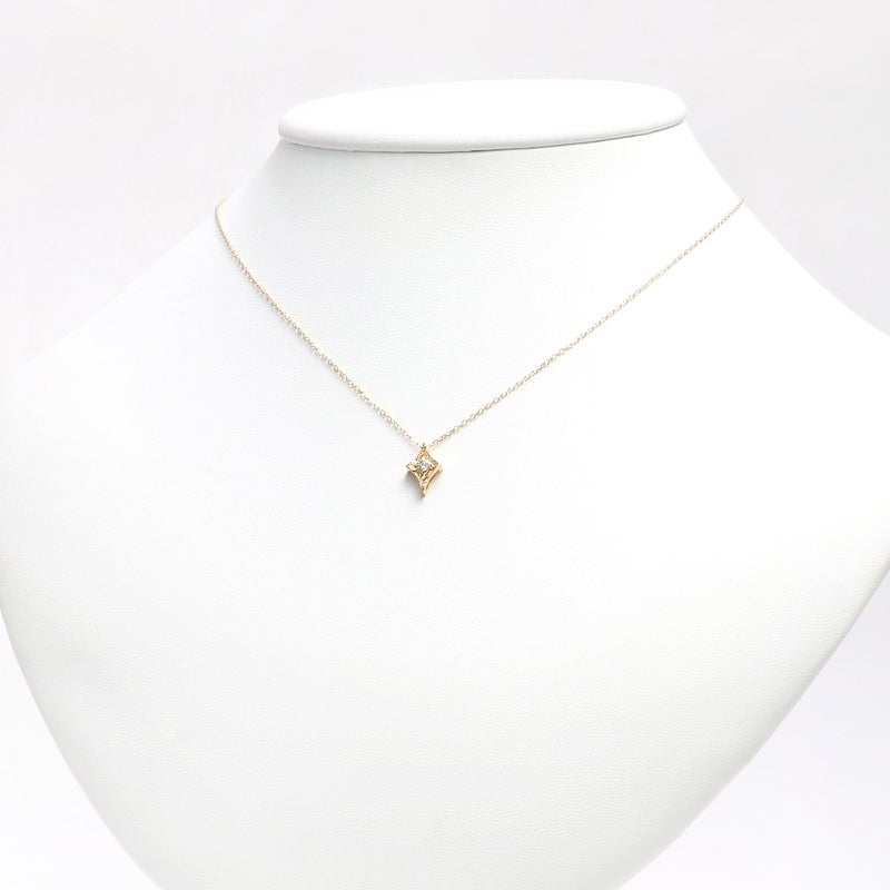 K18 心葉 ダイヤモンド 0.1ct 葵×ひし形ネックレス_15