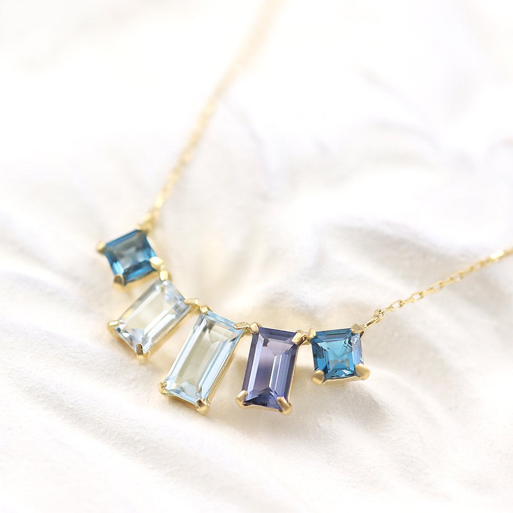 K18YG マルチストーン ネックレス_09