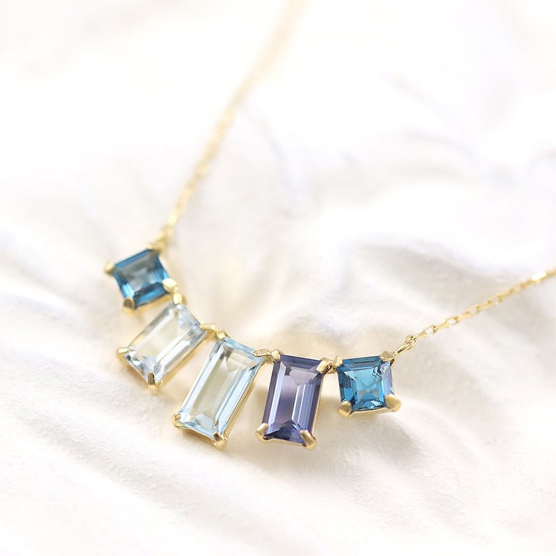 K18YG マルチストーン ネックレス_09