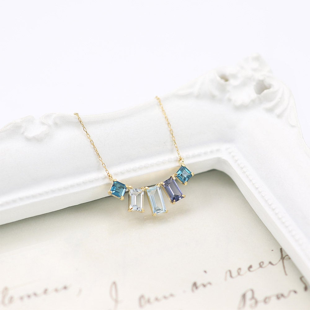 K18YG マルチストーン ネックレス_11