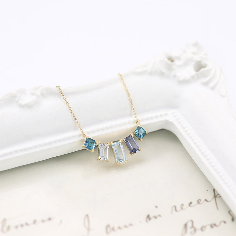 K18YG マルチストーン ネックレス_11