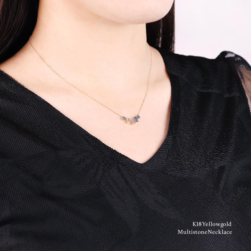 K18YG マルチストーン ネックレス_15