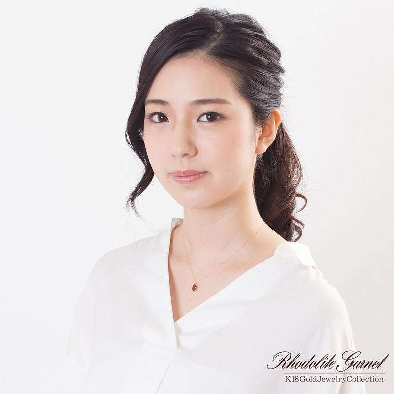 K18YG ロードライトガーネット ネックレス_05