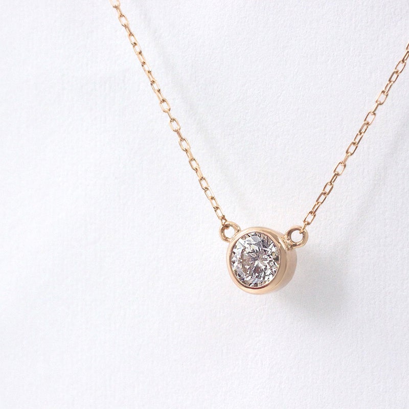 K18PG ダイヤモンド 一粒ネックレス_03