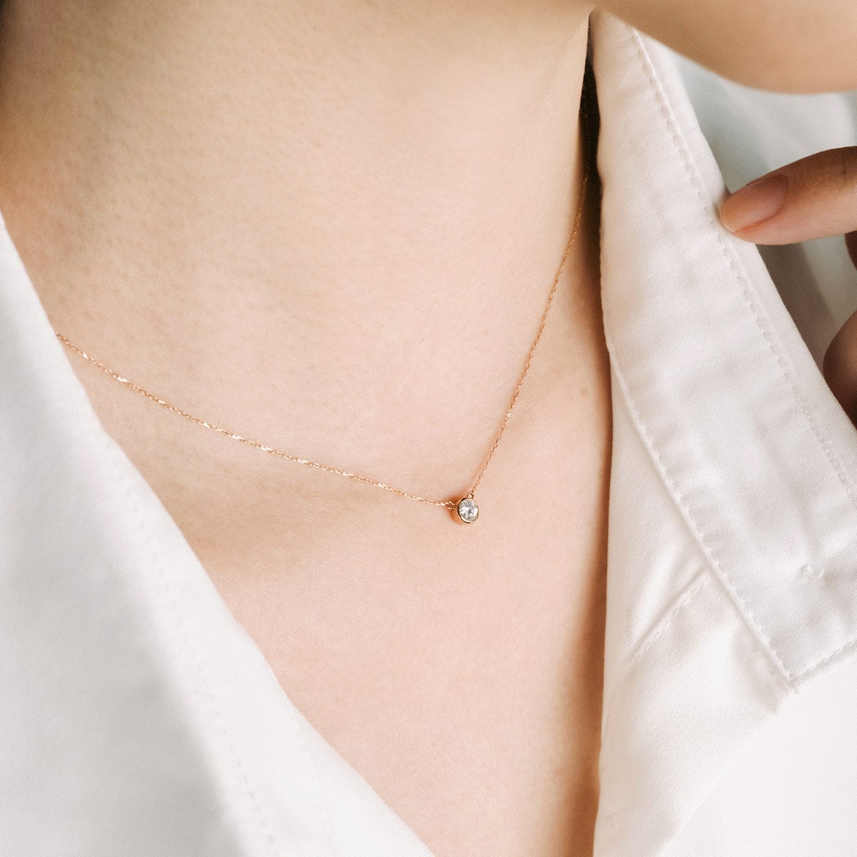 K18PG ダイヤモンド 一粒ネックレス_05