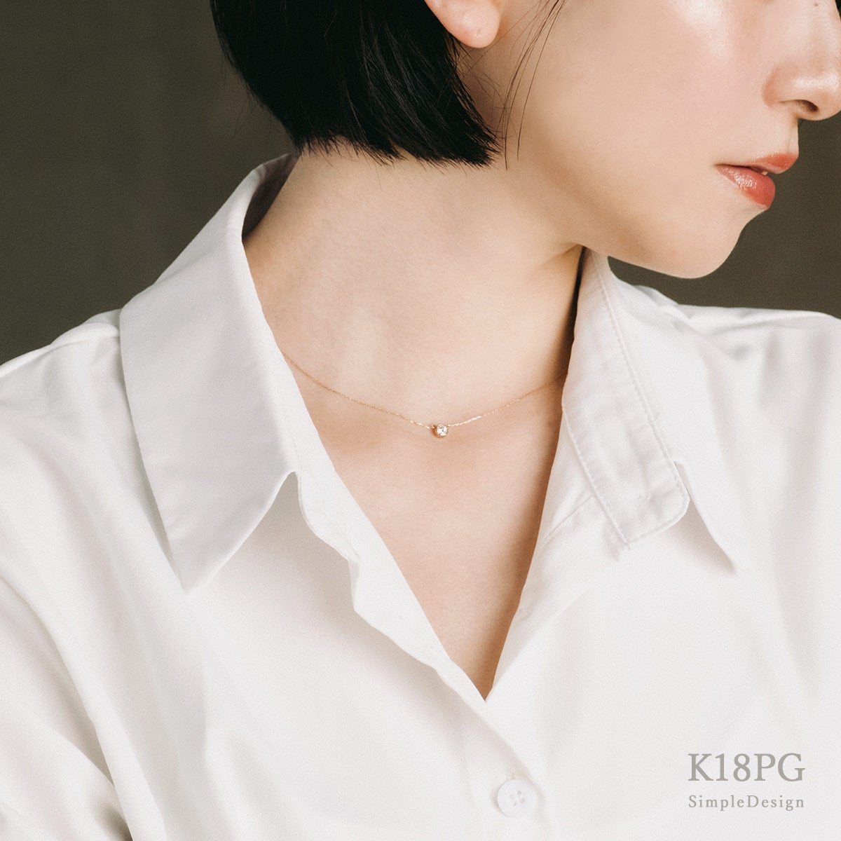 K18PG ダイヤモンド 一粒ネックレス_09