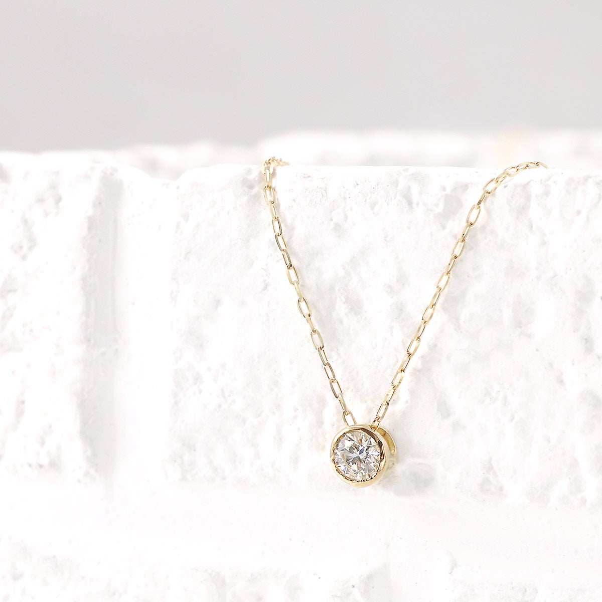 K18YG ダイヤモンド 一粒ネックレス_02