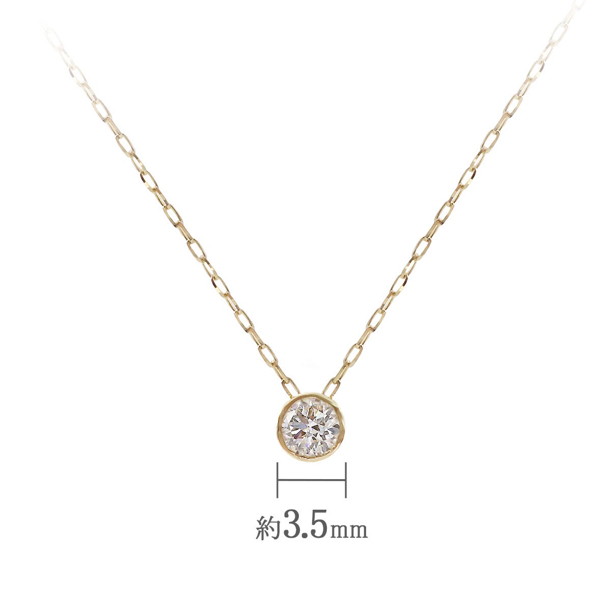 K18YG ダイヤモンド 一粒ネックレス_05