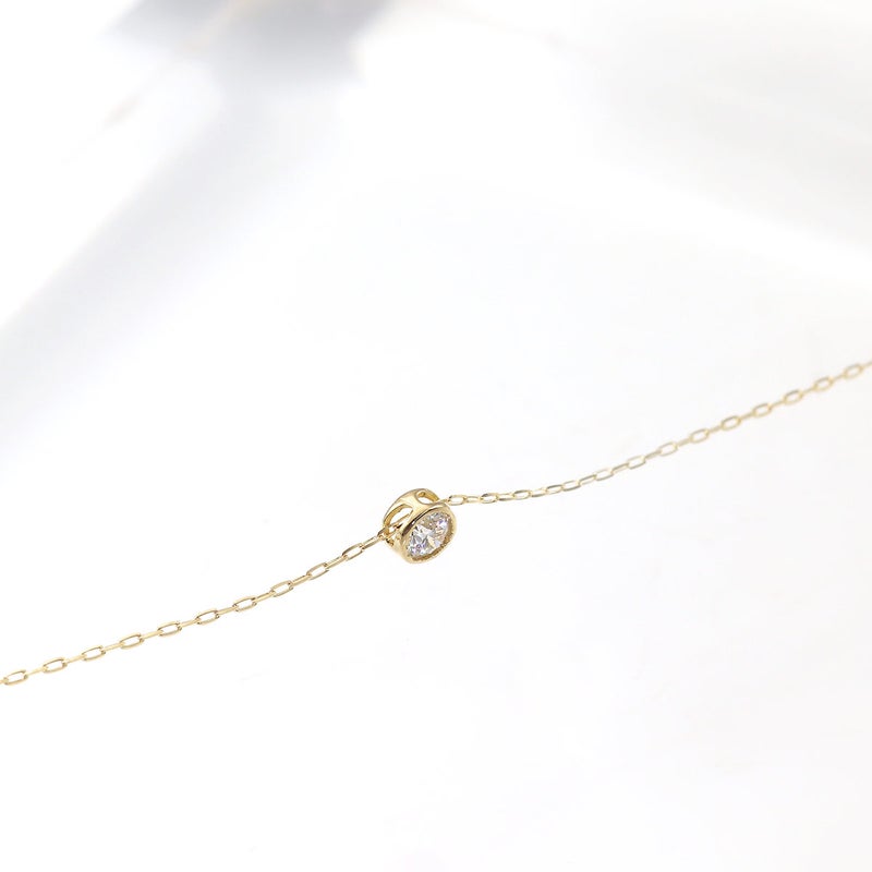 K18YG ダイヤモンド 一粒ネックレス_09