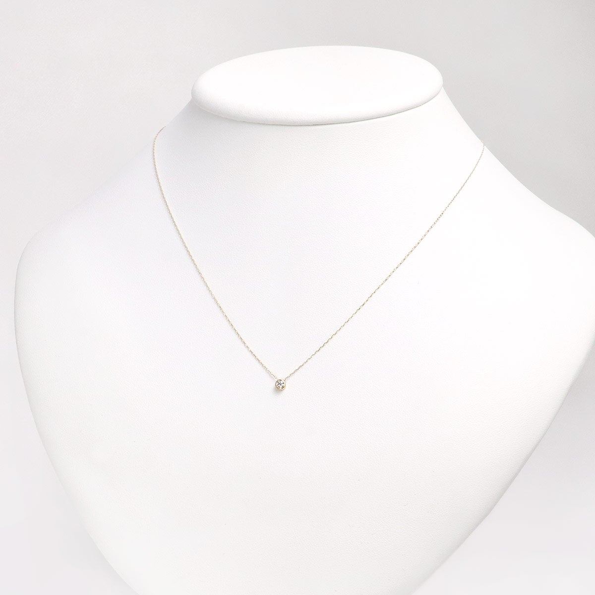 K18YG ダイヤモンド 一粒ネックレス_11