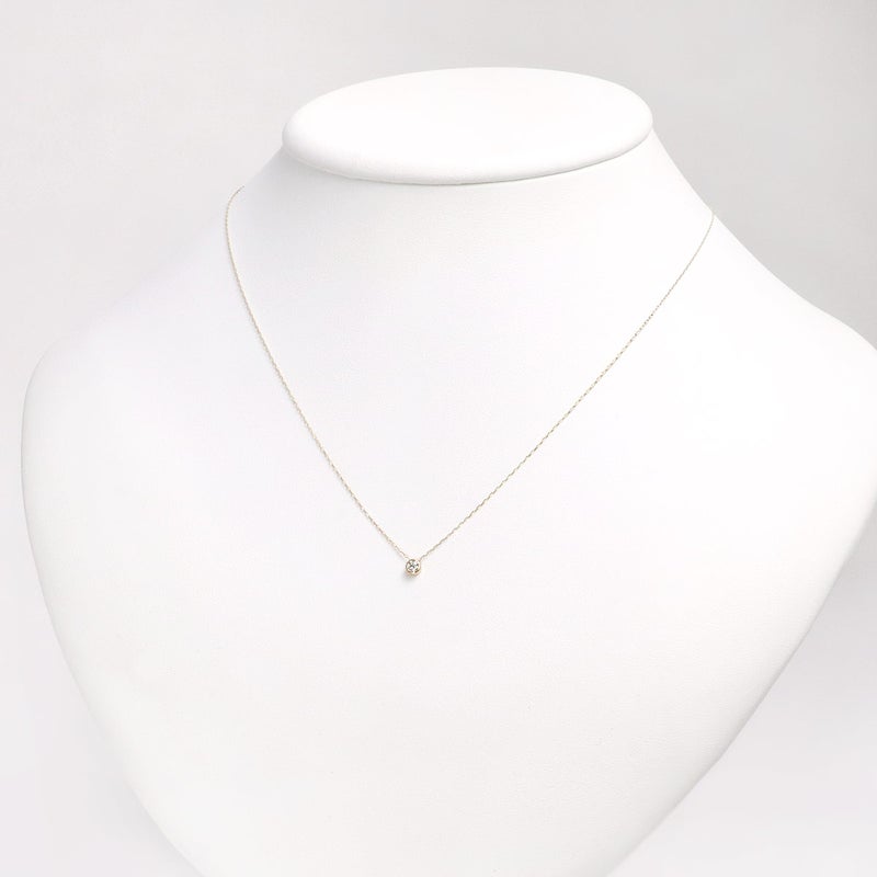 K18YG ダイヤモンド 一粒ネックレス_11