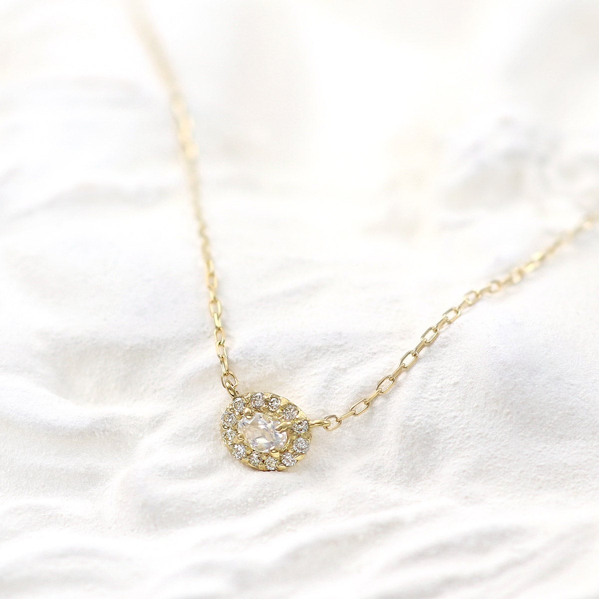 K18YG ダイヤモンド＆ロイヤルブルームーンストーン ネックレス_02