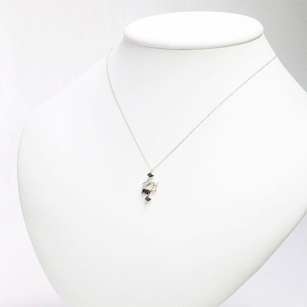 K18YG マルチストーン ネックレス_10