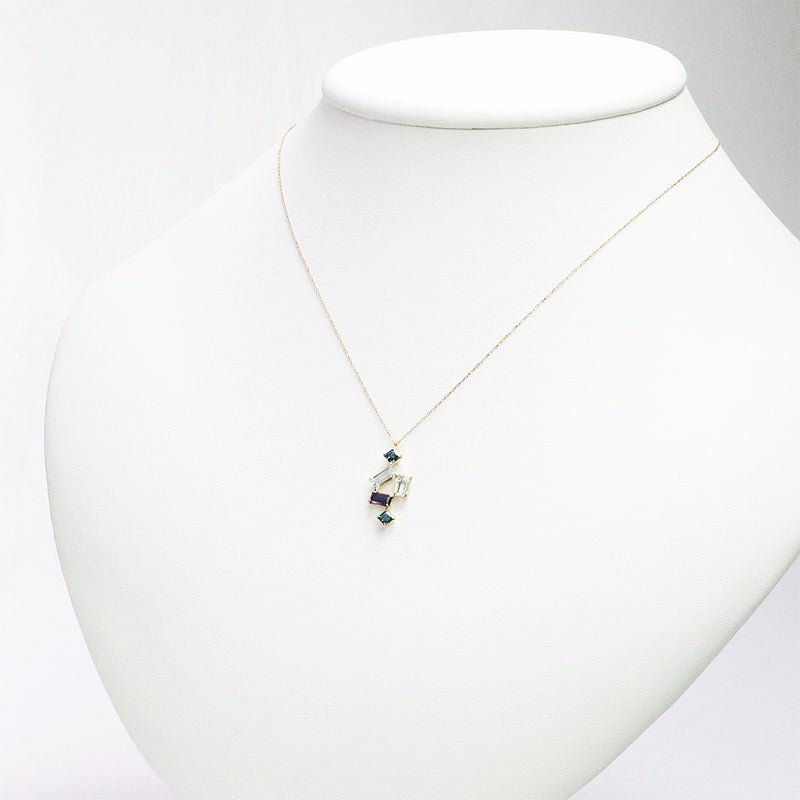 K18YG マルチストーン ネックレス_10